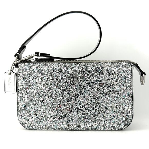 Coach Nolita 19 in Silver Glitter & Leather CP478 - Picture 1 of 7